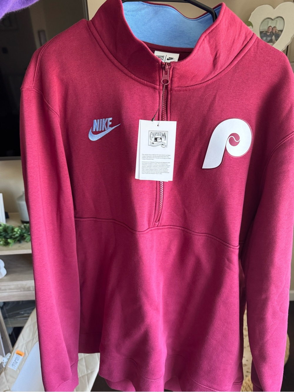 Nike Philadelphia Phillies retro throwback 1/2 zip pullover